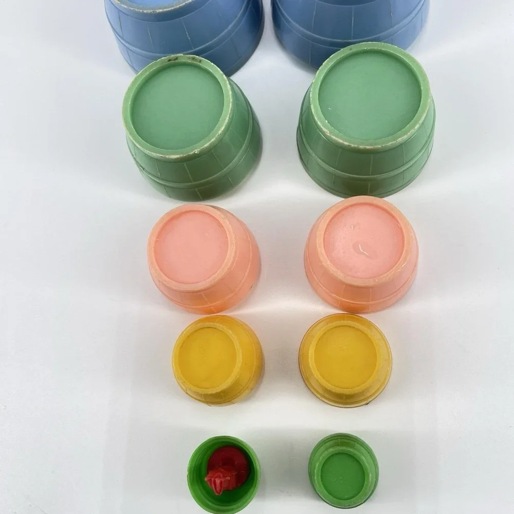 Vtg Kittie in the Kegs Nesting Barrels Child Guidance Toy #80‎ USA Complete